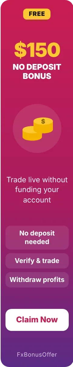 $150 Forex No Deposit Bonus – trade live without funding