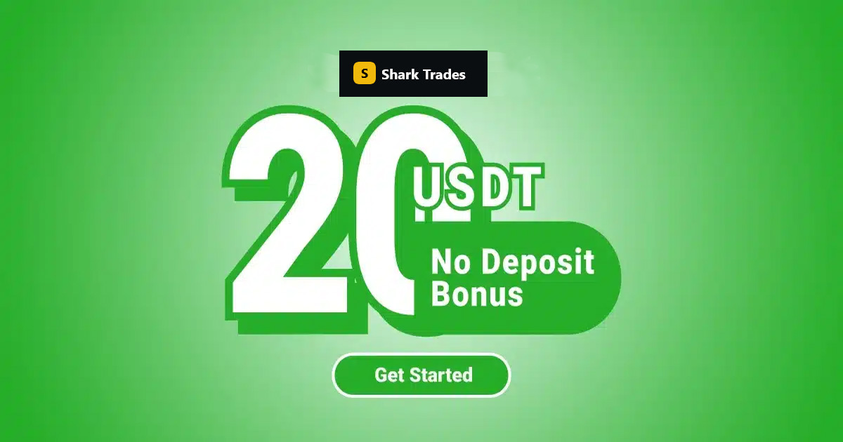 Shark Trades offers $20 Crypto No Deposit Bonus
