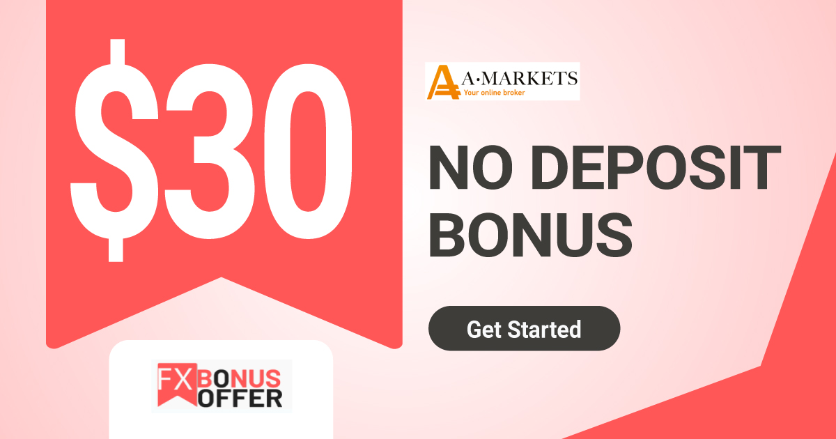 Get Amarkets 30 USD No Deposit Welcome Bonus
