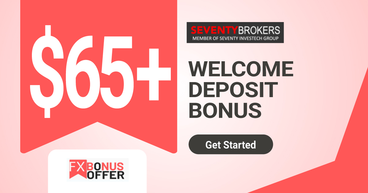 SeventyBrokers $65+ Welcome Forex No Deposit Bonus
