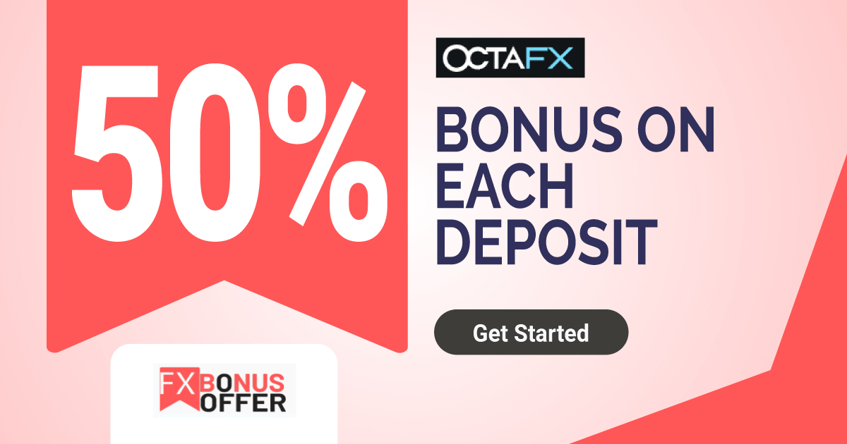 OctaFX 50% Free Tradable Forex Deposit Bonus 2022
