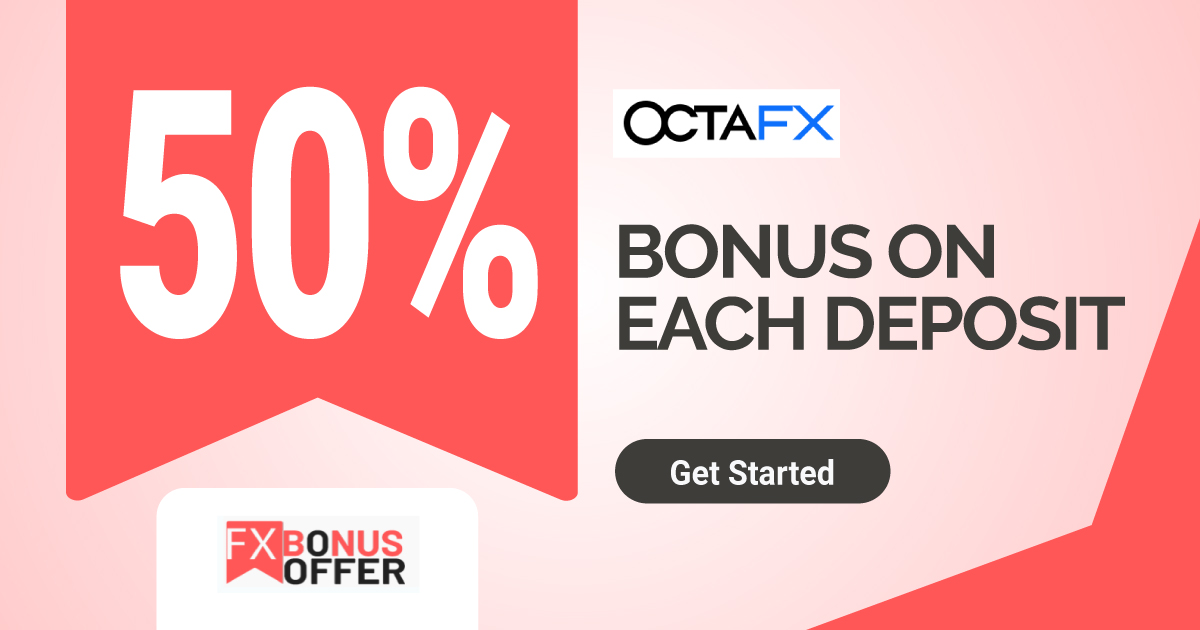 50% Bonus on Each Deposit from OctaFX broker