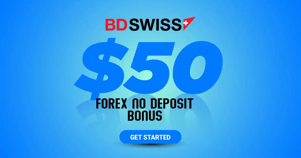 Get a $50 Forex Non Deposit Welcome Bonus from BDSwiss