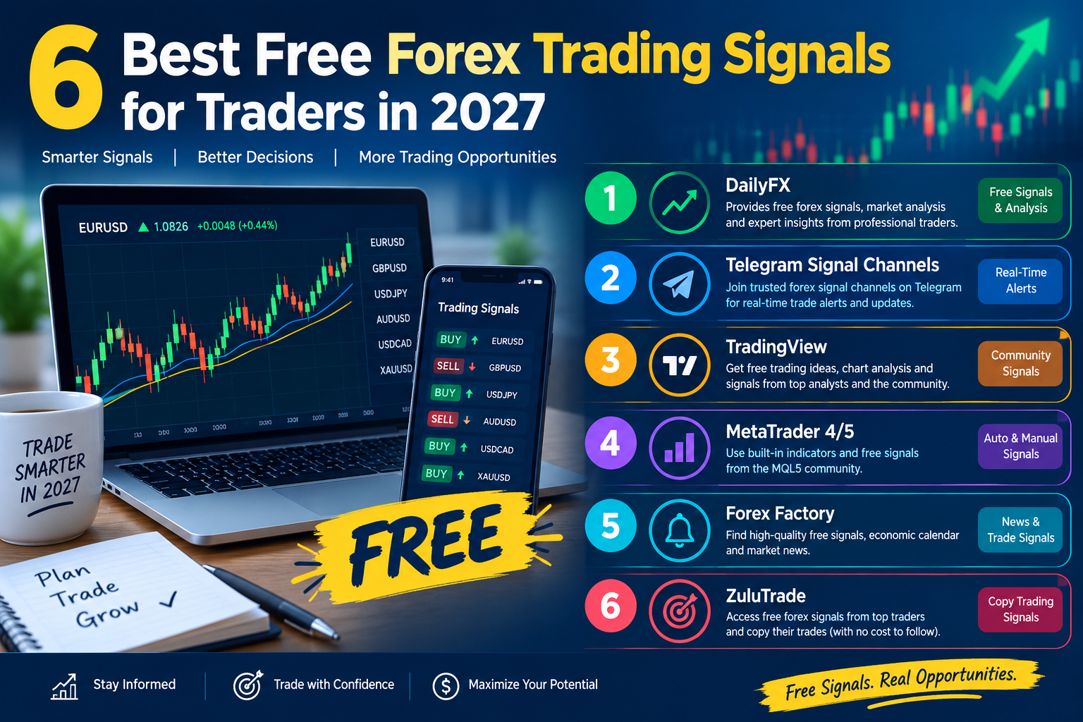 6 Best Free Forex Trading Signals for Traders in 2027