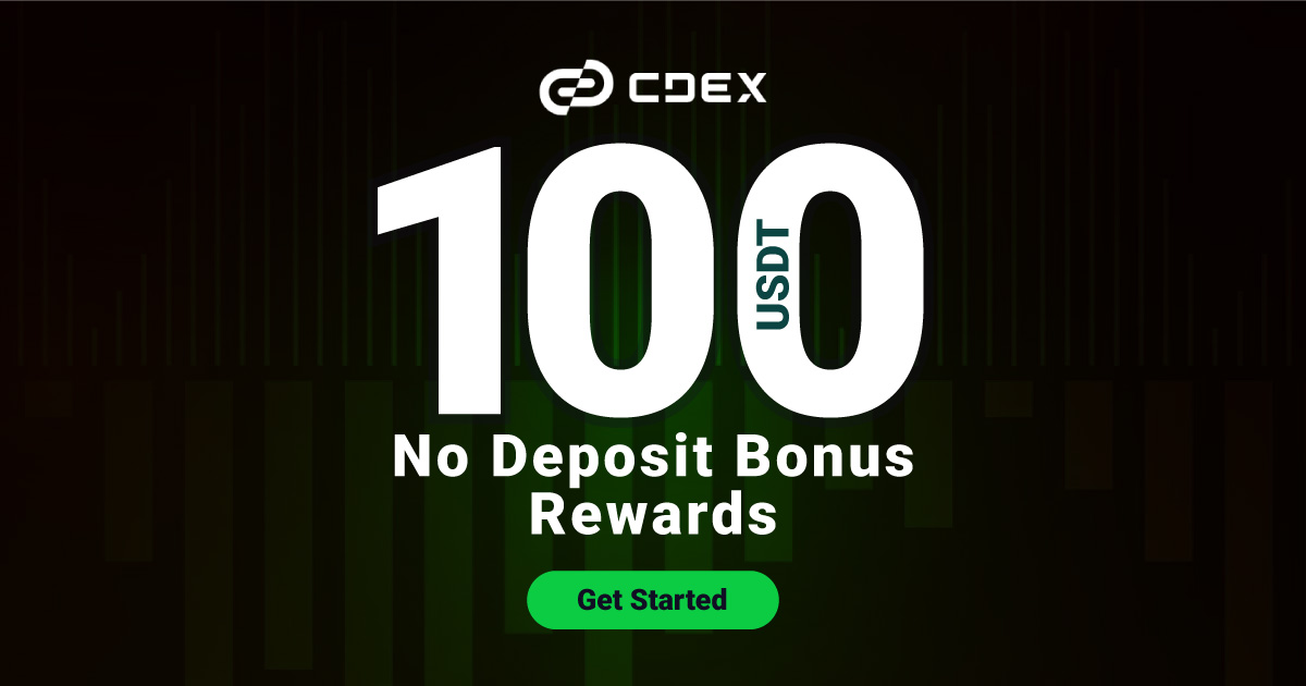 CDEX 100 USDT No Deposit Bonus Rewards