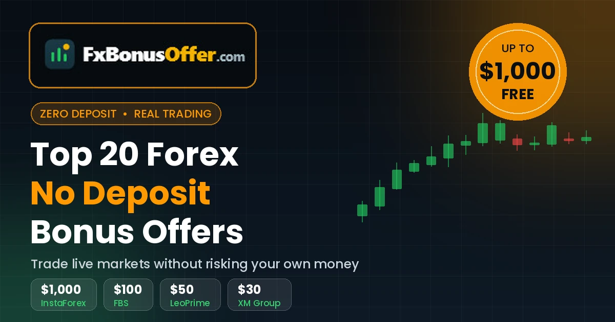 Explore 20 forex no deposit bonus offers, compare brokers
