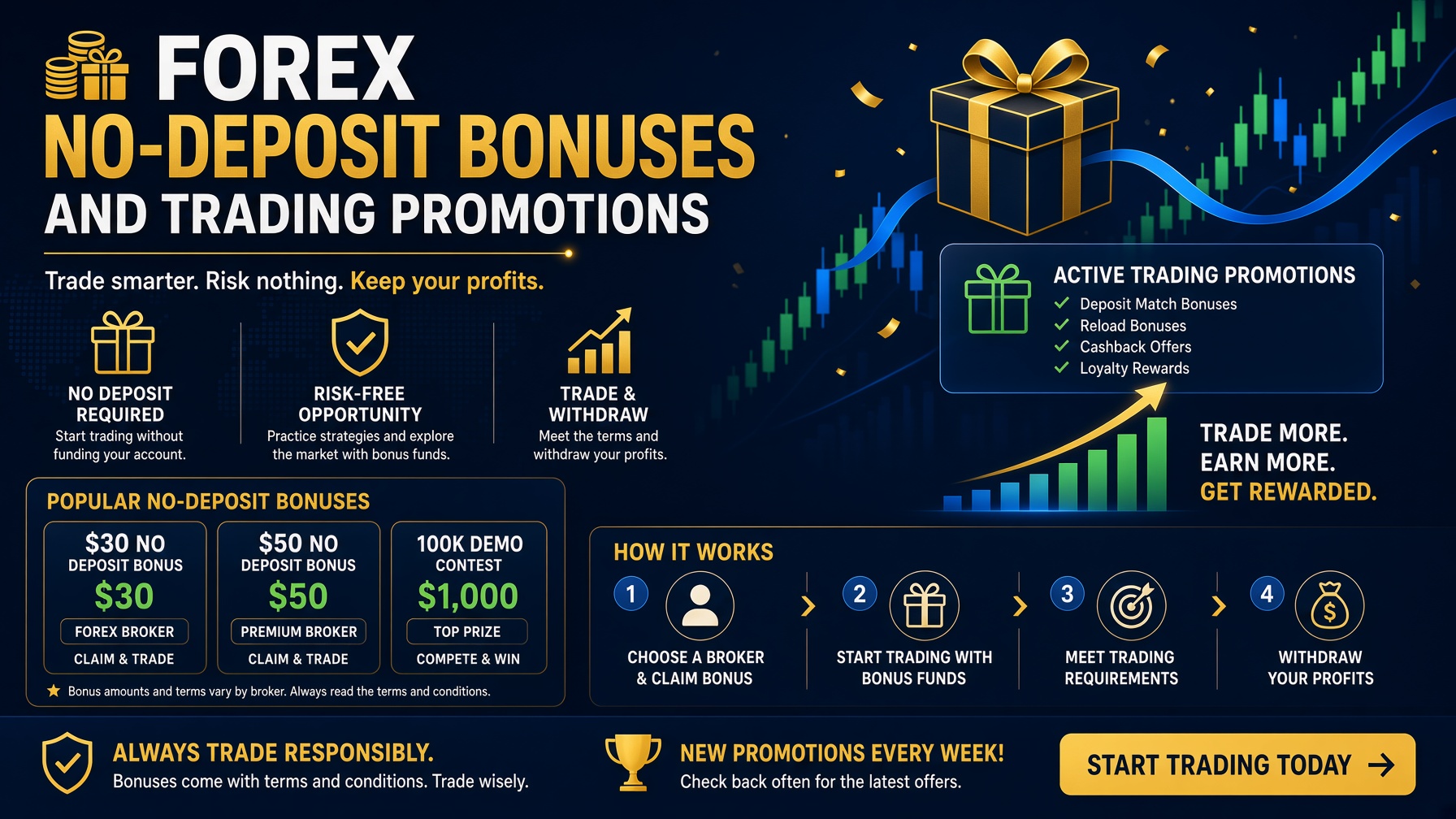 Forex no-deposit bonuses and trading promotions