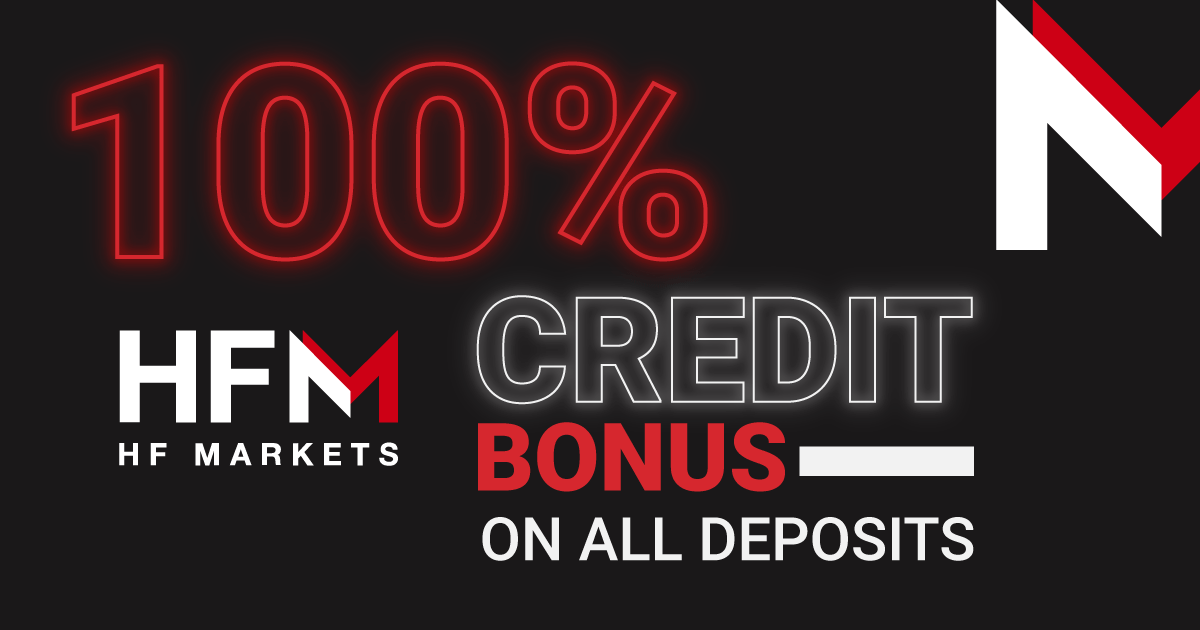 HFM offers a 100% credit bonus on all deposits