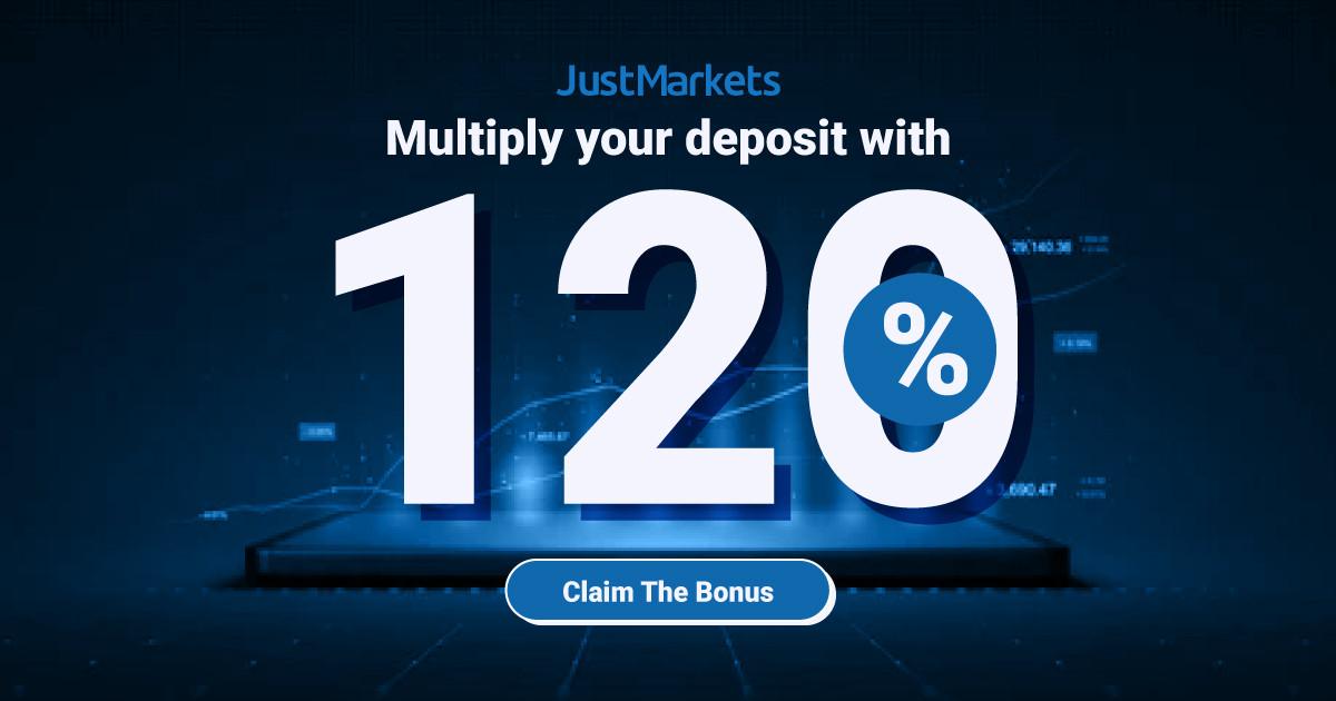 JustMarkets 120% Forex Deposit Bonus