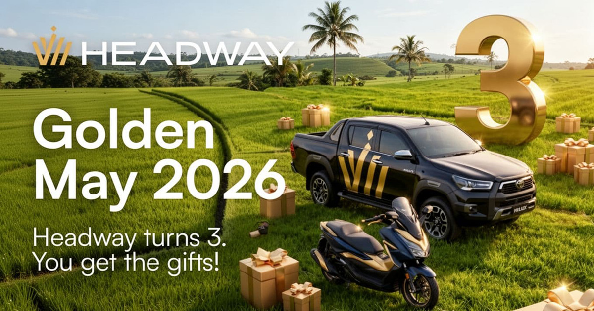 Headway 3rd Anniversary Golden May Giveaway Prizes, Rules, Dates