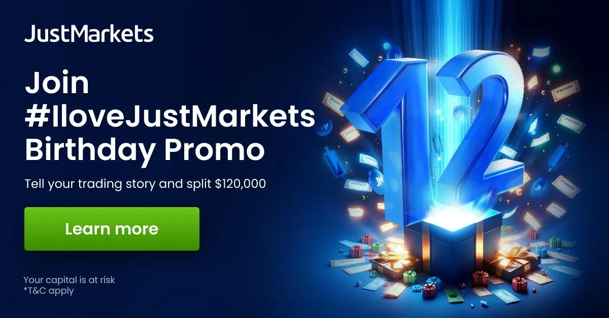 JustMarkets Celebrates 12th Birthday with $120000 Giveaway