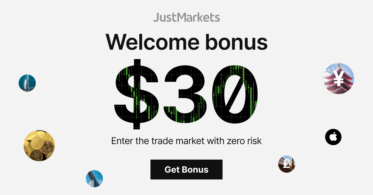 JustMarkets $30 Risk-Free No Deposit Forex Bonus