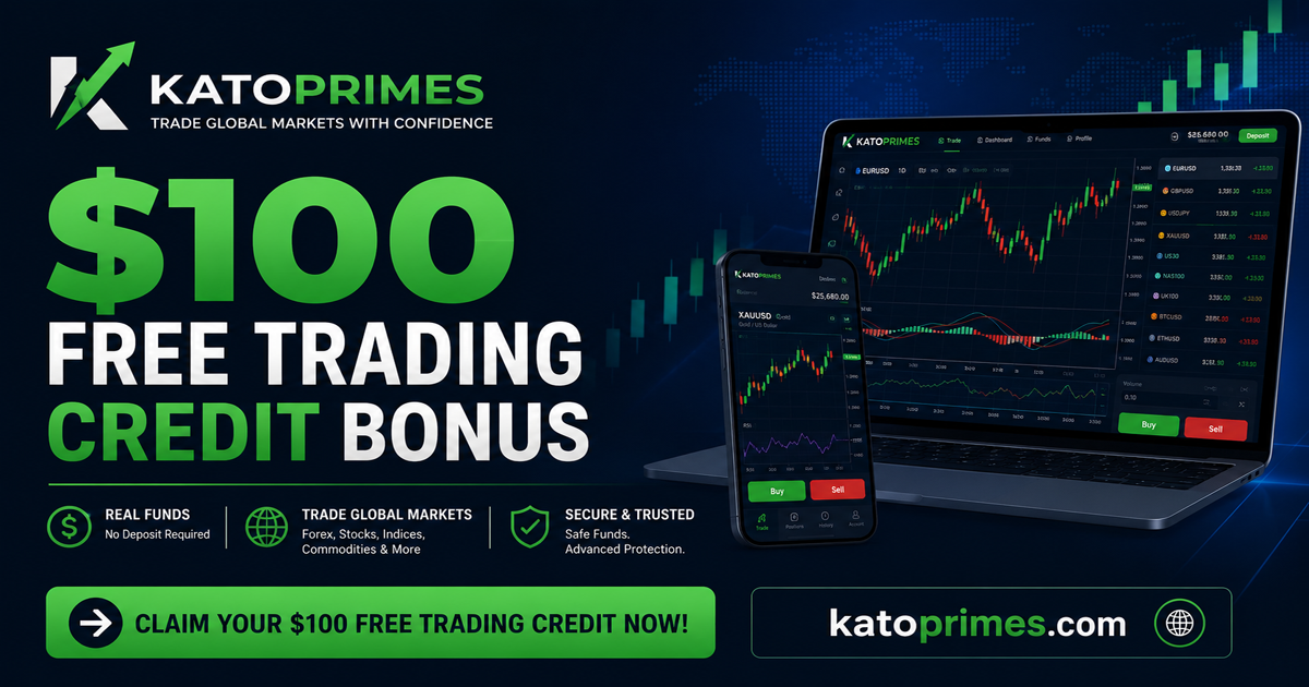 Kato Prime Offers a $100 Trading Credit for Traders