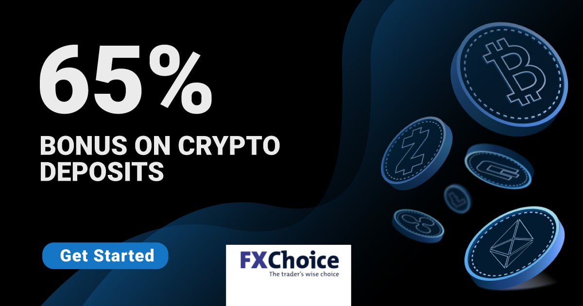 Gain 65% bonus on crypto Deposits