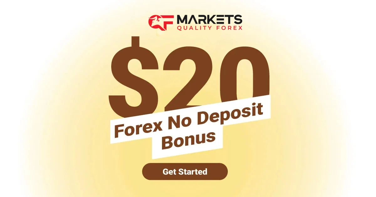 Forex No Deposit Bonus of $20 now available at QF Markets