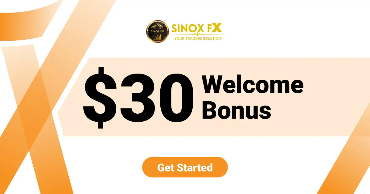 $30 Forex No Deposit Welcome Bonus at Sinoxfx