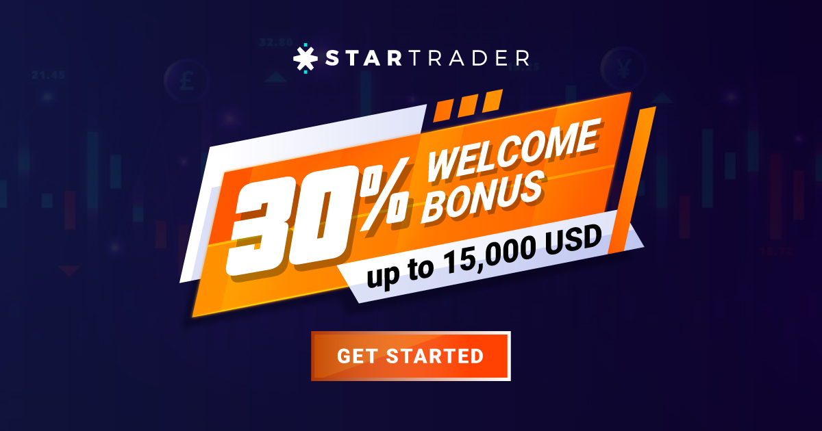 Get up to $15,000 with Startrader's 30% Forex Welcome Bonus.