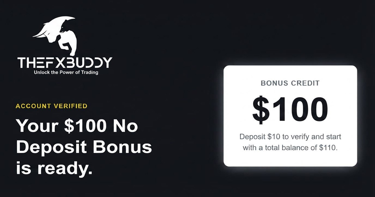TheFXBuddy has promoted a $100 trading bonus for new users