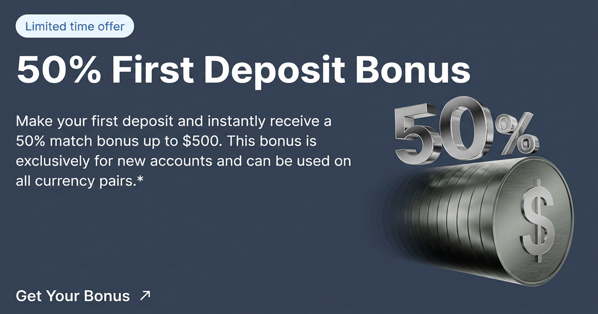 XM 50% Deposit Bonus Available for a Limited Time