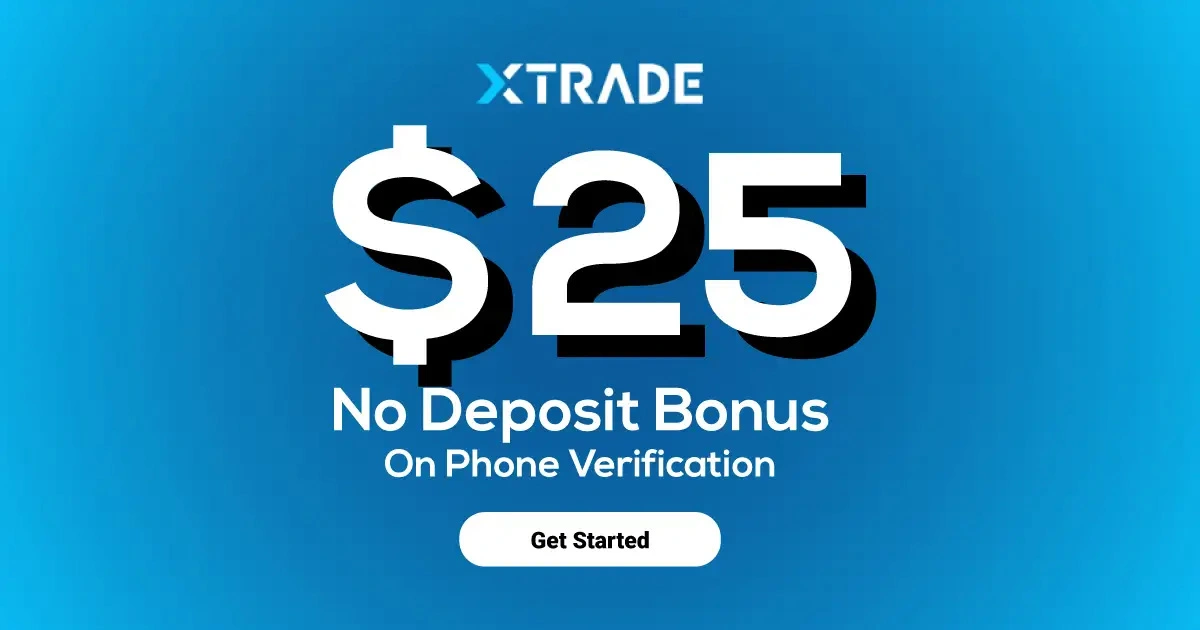 $25 No-Deposit Bonus from XTrade by Verifying your Phone